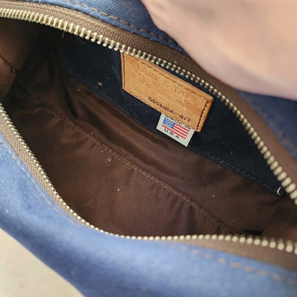 CLARK & TAFT toiletries bag travel bag in Navy monogrammed - Picture 2 of 11